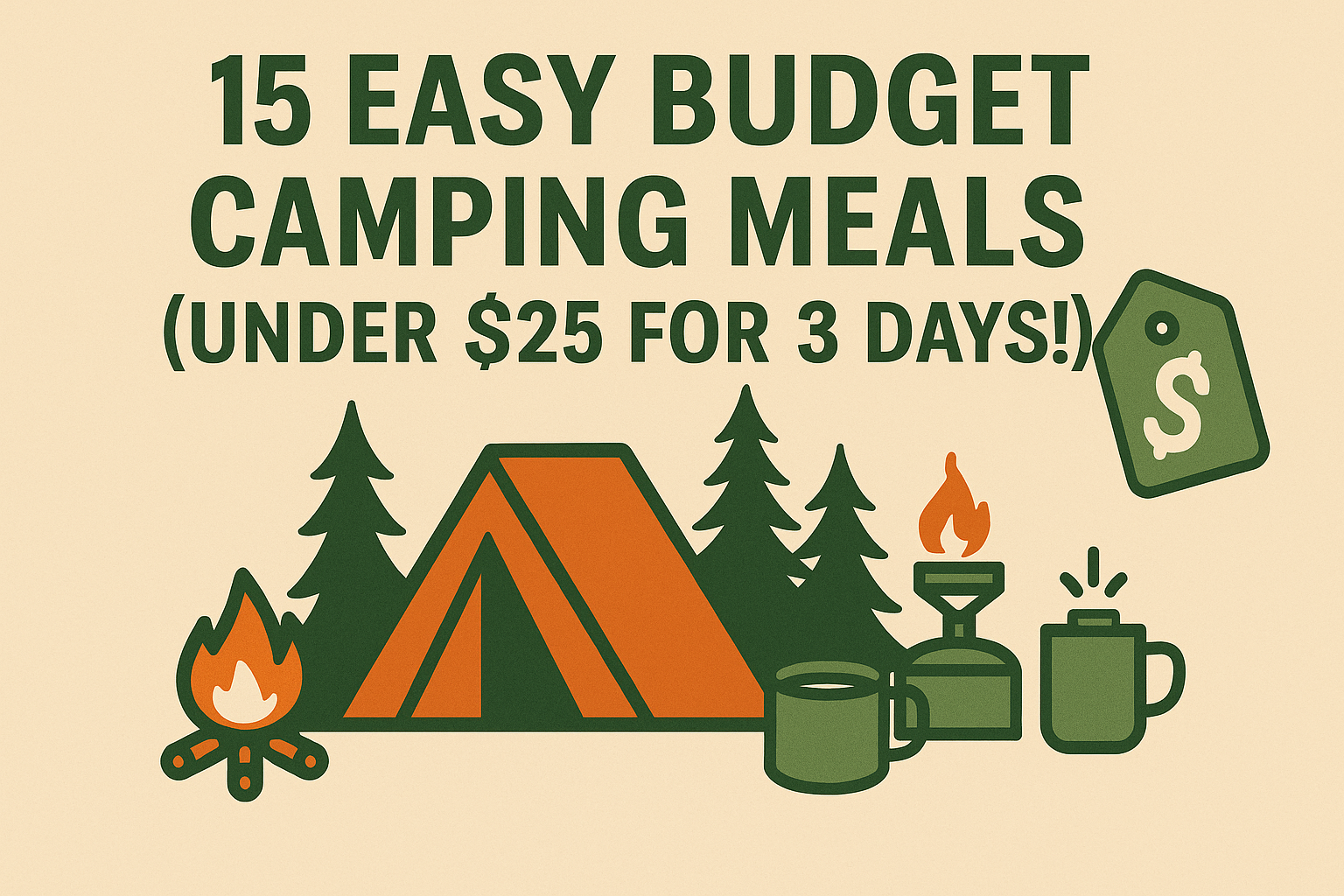15 easy budget camping meals (under $25 for 3 days!)