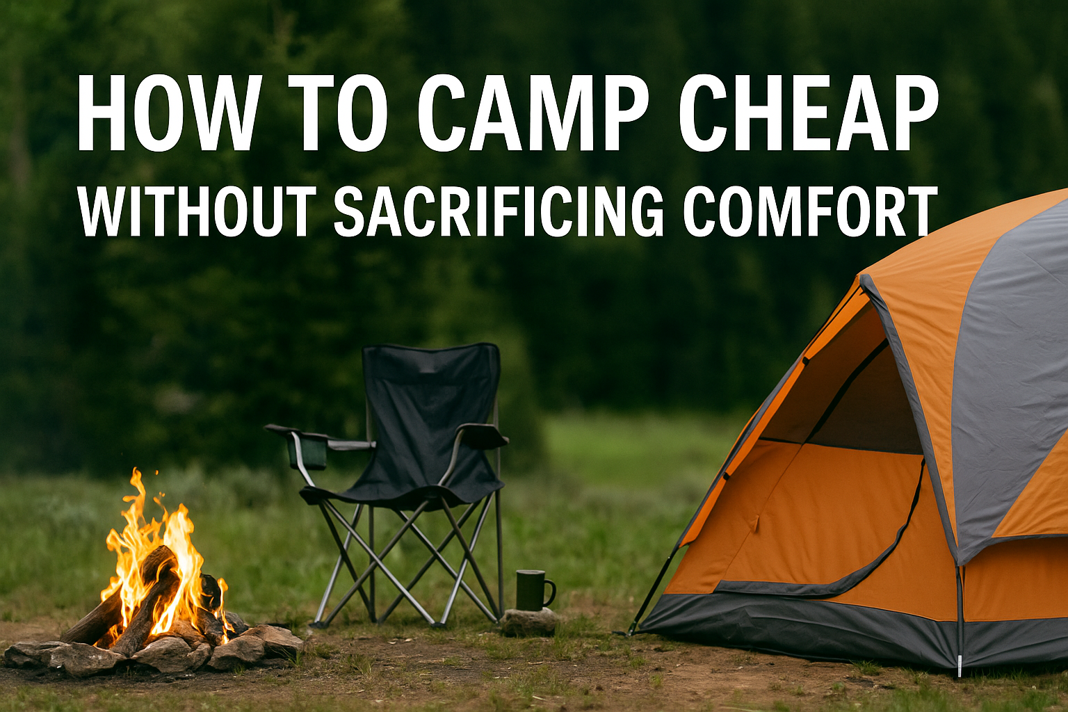 how to camp cheap without sacrificing comfort