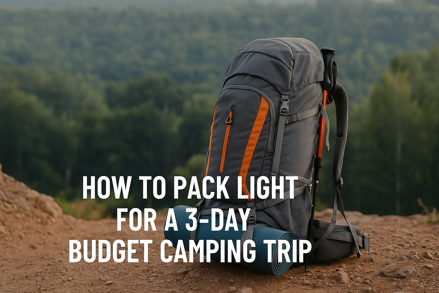 how to pack light for a 3 day budget camping trip
