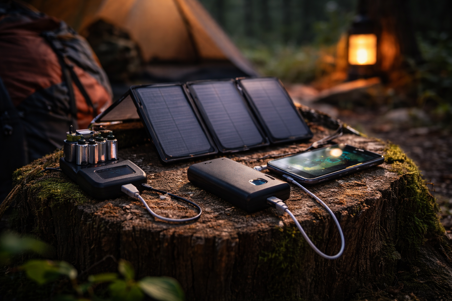 how to charge your phone camping on a budget